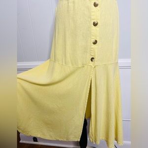 Free People Soft Linen Citron Skirt NWT Size 2